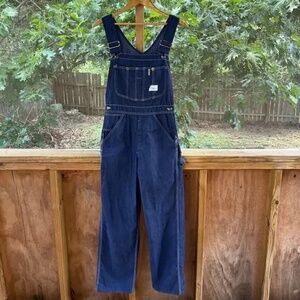 Sears Tradewear Women's Vintage Dark Wash Denim Overalls Size S/M